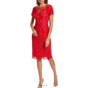 Rene by Rene Ruiz red lace cocktail dress